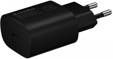 Сетевое зарядное устройство ColorWay Power Delivery Port PPS USB Type-C (25W) (CW-CHS033PD-BK) Black (183849) - Уценка