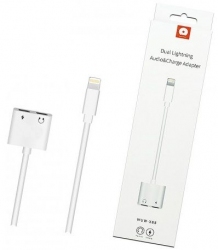Адаптер WUW X88 2in1 lightning to 2xLightning White (113933) - Уценка Адаптер WUW X88 2in1 lightning to 2xLightning White (113933) - Уценка