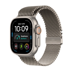 Apple Watch Ultra 4 GPS + Cellular 49mm Natural Titanium Case with Natural Titanium Milanese Loop - M (MJA94QI/A)