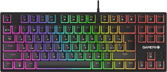 Клавиатура проводная GamePro MK80R Red Switch RGB USB Black