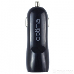 Автомобільний зарядний пристрій 2USB Optima (1A) Black (38060) - Уцінка