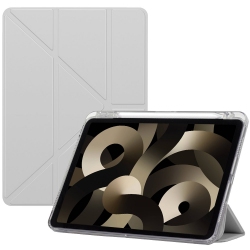 Обложка BeCover Ultra Slim Origami Transparent с креплением Apple Pencil для Apple iPad 10.2 2019/2020/2021 (711099) Gray