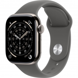 Apple Watch Series 11 GPS + Cellular 46mm Natural Titanium Case with Stone Grey Sport Band - M/L (MFCX4RK/A) Apple Watch Series 11 GPS + Cellular 46mm Natural Titanium Case with Stone Grey Sport Band - M/L (MFCX4RK/A)