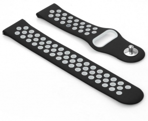 Ремешок BeCover Vents Style для Xiaomi iMi KW66 / Mi Watch Color / Haylou LS01/LS02 / Haylou Smart Watch Solar LS05 (707045) Black-White Ремешок BeCover Vents Style для Xiaomi iMi KW66 / Mi Watch Color / Haylou LS01/LS02 / Haylou Smart Watch Solar LS05 (707045) Black-White