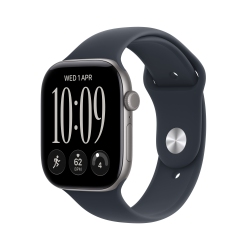 Apple Watch Series 12 GPS 42mm Space Grey Aluminium Case with Navy Blue Sport Band - S/M (MJE74RK/A)
