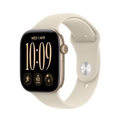 Apple Watch Series 12 GPS 42mm Light Gold Aluminium Case with Sand Sport Band - M/L (MJEE4RK/A)