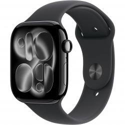 Apple Watch Series 11 GPS 46mm Jet Black Aluminium Case with Black Sport Band - S/M (MEUW4RK/A) Apple Watch Series 11 GPS 46mm Jet Black Aluminium Case with Black Sport Band - S/M (MEUW4RK/A)