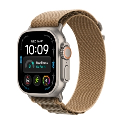 Apple Watch Ultra 4 GPS + Cellular 49mm Natural Titanium Case with Desert Alpine Loop - M (MJAF4QI/A)