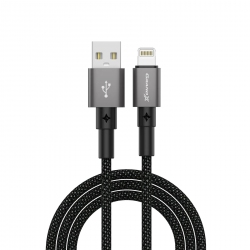 Кабель Grand-X USB-Lightning PL-08B 2,4A 1m Black (253416) - Уцінка