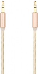 Аудіокабель Gelius AUX 1m (нитка) Gold (105072) - Уцінка