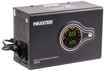 ДБЖ Maxxter MX-HI-PSW500-01, 500 ВА (300 Вт) ДБЖ Maxxter MX-HI-PSW500-01, 500 ВА (300 Вт)