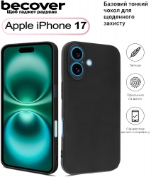 Силиконовый чехол BeCover для Apple iPhone 17 (713756) Black