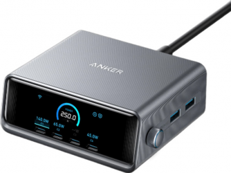 Мережевий зарядний пристрій Anker GaNPrime Charger 250W, 4xUSB-C PD, 2xUSB-A (A2345341) Black  Мережевий зарядний пристрій Anker GaNPrime Charger 250W, 4xUSB-C PD, 2xUSB-A (A2345341) Black