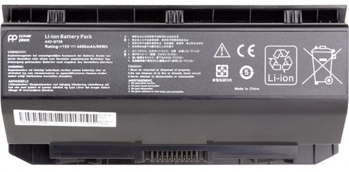 Акумулятор PowerPlant для ноутбуків ASUS G750 Series (A42-G750) 15V 4400mAh (NB431205)