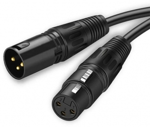 Кабель CABLETIME микрофонный PRO XLR Microphone Cable 3P XLR Male to Female 2 м (CF24L)