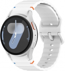 Ремінець BeCover Ribbed Tape для Samsung Galaxy Watch (20mm) 3 41mm/4/5/6/7 40-44mm (712050) White