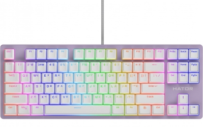 КЛАВИАТУРА HATOR ROCKFALL 2 MECHA TKL ORANGE USB (HTK-724) LILAC 