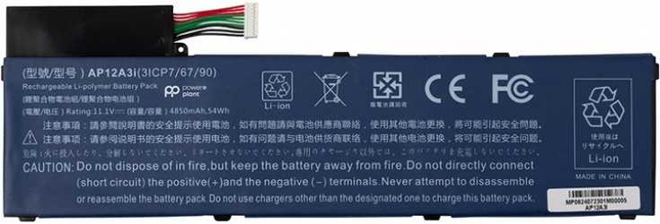 Аккумулятор PowerPlant для Acer Aspire M5-581T (AP12A3i) 11.1V 4850mAh (NB410743)