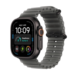 Apple Watch Ultra 4 GPS + Cellular 49mm Black Titanium Case with Translucent Black Ocean Band (MJAY4QI/A)