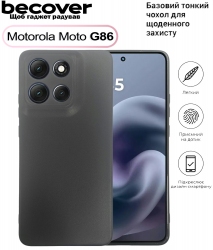 Cиліконовий чохол BeCover для Motorola Moto G86 (713768) Black Cиліконовий чохол BeCover для Motorola Moto G86 (713768) Black