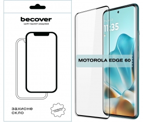 Захисне скло Becover EDGE для Motorola Edge 60 (714769) Black