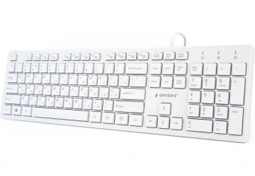 Клавиатура проводная Gembird KB-MCH-03-W-UA White