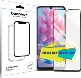 Захисне скло Becover для Realme Note 60 (713033) Black Захисне скло Becover для Realme Note 60 (713033) Black