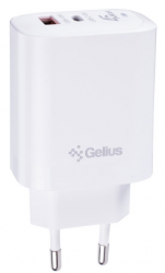Мережевий зарядний пристрій Gelius Stratus GP-HC068 45W (1Type-C+1USB-A) White