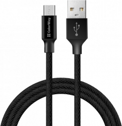 Кабель Colorway USB - MicroUSB 2.4А 2 м (CW-CBUM009-BK) Black Кабель Colorway USB - MicroUSB 2.4А 2 м (CW-CBUM009-BK) Black