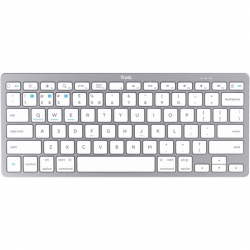 Клавіатура бездротова Trust BASICS, BT, EN/UKR (25486) White  Клавіатура бездротова Trust BASICS, BT, EN/UKR (25486) White