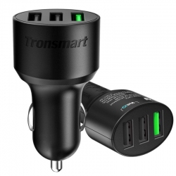 Автомобильное зарядное устройство Tronsmart C3PTA Quick Charge 3.0 42W Car Charger Black