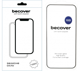 Захисне скло BeCover для Google Pixel 9 Pro XL 10D (712327) Black Захисне скло BeCover для Google Pixel 9 Pro XL 10D (712327) Black