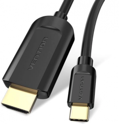 Адаптер-кабель Vention Type-C - HDMI 2 м (64619779/CGUBH) Black  Адаптер-кабель Vention Type-C - HDMI 2 м (64619779/CGUBH) Black