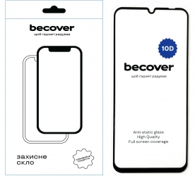 Защитное стекло BeCover для Xiaomi Redmi 12C 10D (711371) Black Защитное стекло BeCover для Xiaomi Redmi 12C 10D (711371) Black