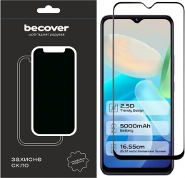 Защитное стекло BeCover для Vivo Y02/Y02A (709275) Black Защитное стекло BeCover для Vivo Y02/Y02A (709275) Black