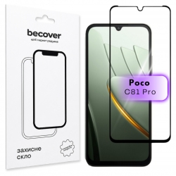 Захисне скло Becover для Poco C81 Pro (716115) Black