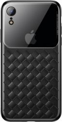 Панель Baseus Glass & Weaving для Apple iPhone Xr (WIAPIPH61-BL01) Black Панель Baseus Glass & Weaving для Apple iPhone Xr (WIAPIPH61-BL01) Black