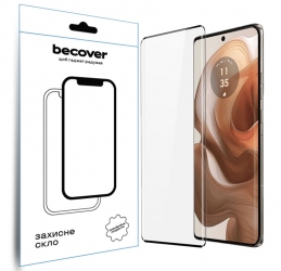Захисне скло Becover EDGE для Motorola Edge 50 Ultra (712345) Black Захисне скло Becover EDGE для Motorola Edge 50 Ultra (712345) Black