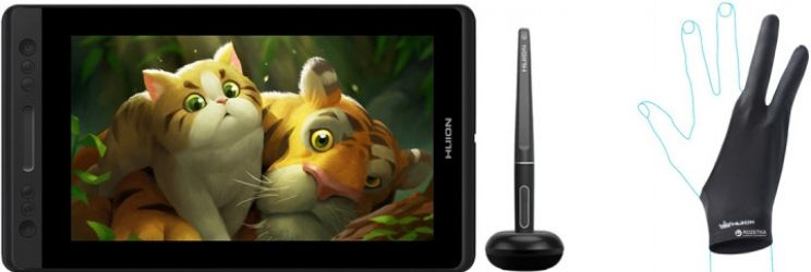 Графічний монітор Huion Kamvas Pro 13 з рукавицею для малювання Графічний монітор Huion Kamvas Pro 13 з рукавицею для малювання