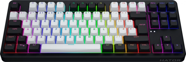 Клавиатура беспроводная Hator Rockfall 3 Mecha TKL Orange Wireless/Bluetooth/USB UK ISO (HTK850EU) Black 