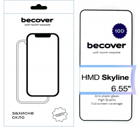 Защитное стекло BeCover для HMD Skyline 10D (713573) Black Защитное стекло BeCover для HMD Skyline 10D (713573) Black
