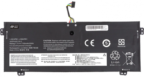 Акумулятор PowerPlant для Lenovo Yoga 720-13IKB (L16C4PB1) 7.7V 7100mAh (NB482160)