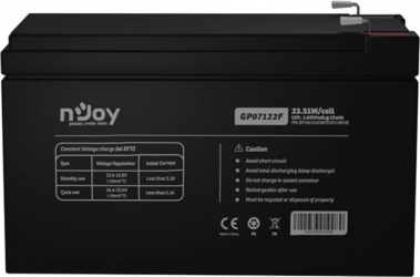 Акумуляторна батарея nJoy GP07122F T2/F2 12V/7A 1.65Ah AGM (BTVACGUOBTD2FCN01B)