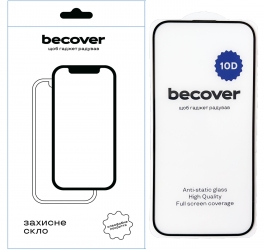 Защитное стекло BeCover для Apple iPhone 16 10D (712321) Black