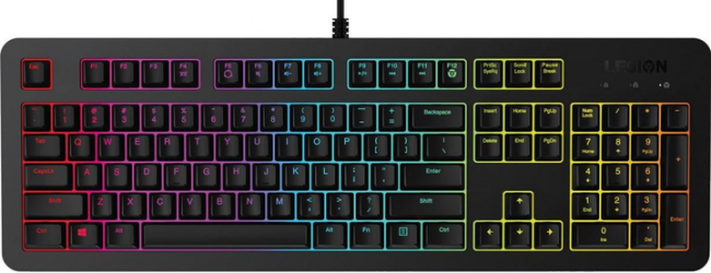Клавіатура дротова Lenovo Legion K300 RGB Gaming Keyboard UA (GY41L16651) Black 