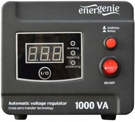 Стабилизатор напряжения EnerGenie 1000 ВА (EG-AVR-D1000-01)