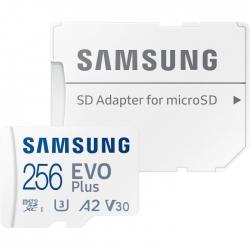 Карта памяти Samsung EVO Plus 2024 microSDXC 256GB Class 10 UHS-I U3 V30 A2 + SD адаптер (MB-MC256SA/EU)