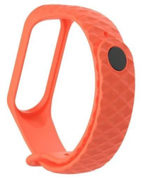 Ремешок для Xiaomi Mi Band 4/3 РОМБ Orange