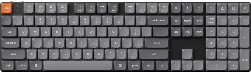 Клавіатура бездротова Keychron K5 Max Gateron Brown Switch Black RGB (K5M-H3-UA)