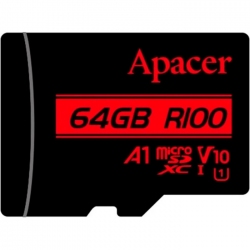 Карта пам'яті Apacer microSDHC 64GB Class 10 UHS-I (AP64GMCSX10UB-RA) Карта пам'яті Apacer microSDHC 64GB Class 10 UHS-I (AP64GMCSX10UB-RA)